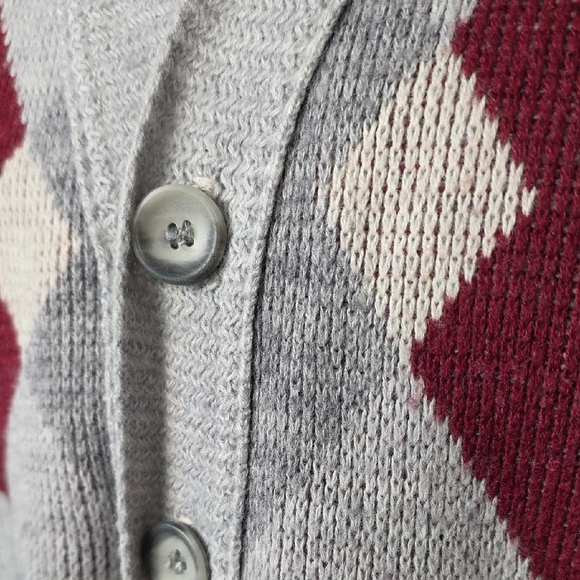 Vintage Cooper Argyle Knit Sweater Vest – Made in Canada (Size M/L) - Picture 4 of 8